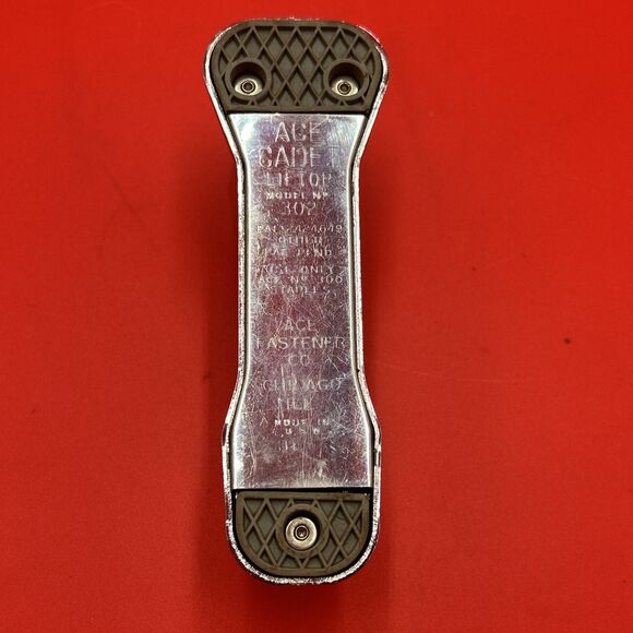 Ace Cadet Liftop Stapler, Model 302 Marbelized Brown Top Chrome Chicago Vintage - Picture 4 of 7